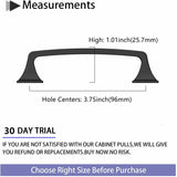 3.75 Inch Matte Black Cabinet Handles for Bathroom, Wardrobe, Bedroom