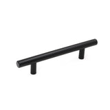 4.5 Inch(115mm) Hole Center Cabinet Handles Pulls For Kitchen Stainless Steel Matte Black Drawer Pulls ( 179mm，Length）