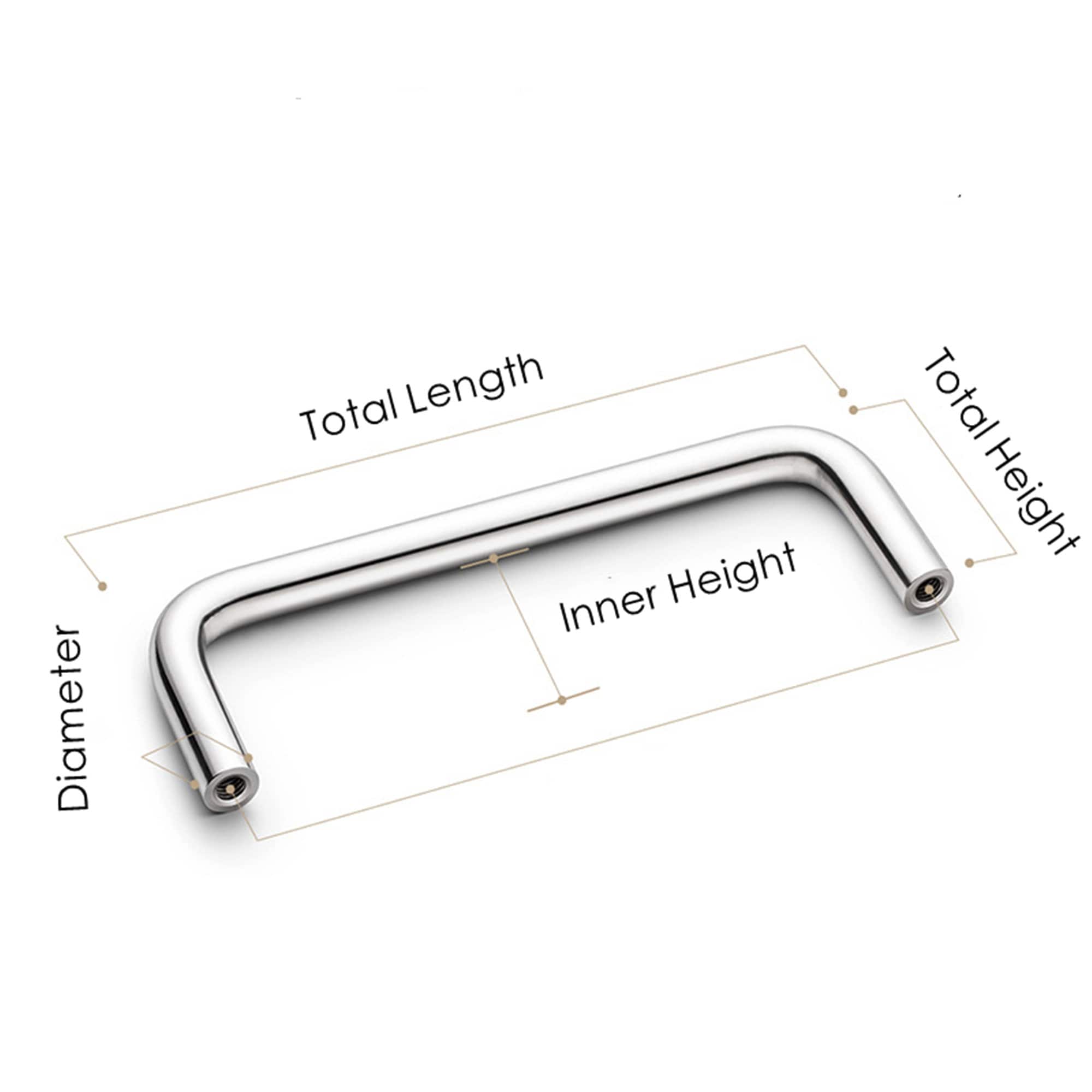 Modern Brushed Nickel Drawer Pulls Kitchen Cabinet Handles - Arch Cabinet Pulls Series - Hole Centers(3.75"/96mm , 5"/128mm, 6.25"/160mm)