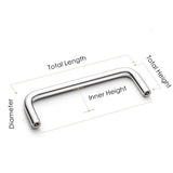 Modern Brushed Nickel Drawer Pulls Kitchen Cabinet Handles - Arch Cabinet Pulls Series - Hole Centers(3.75"/96mm , 5"/128mm, 6.25"/160mm)