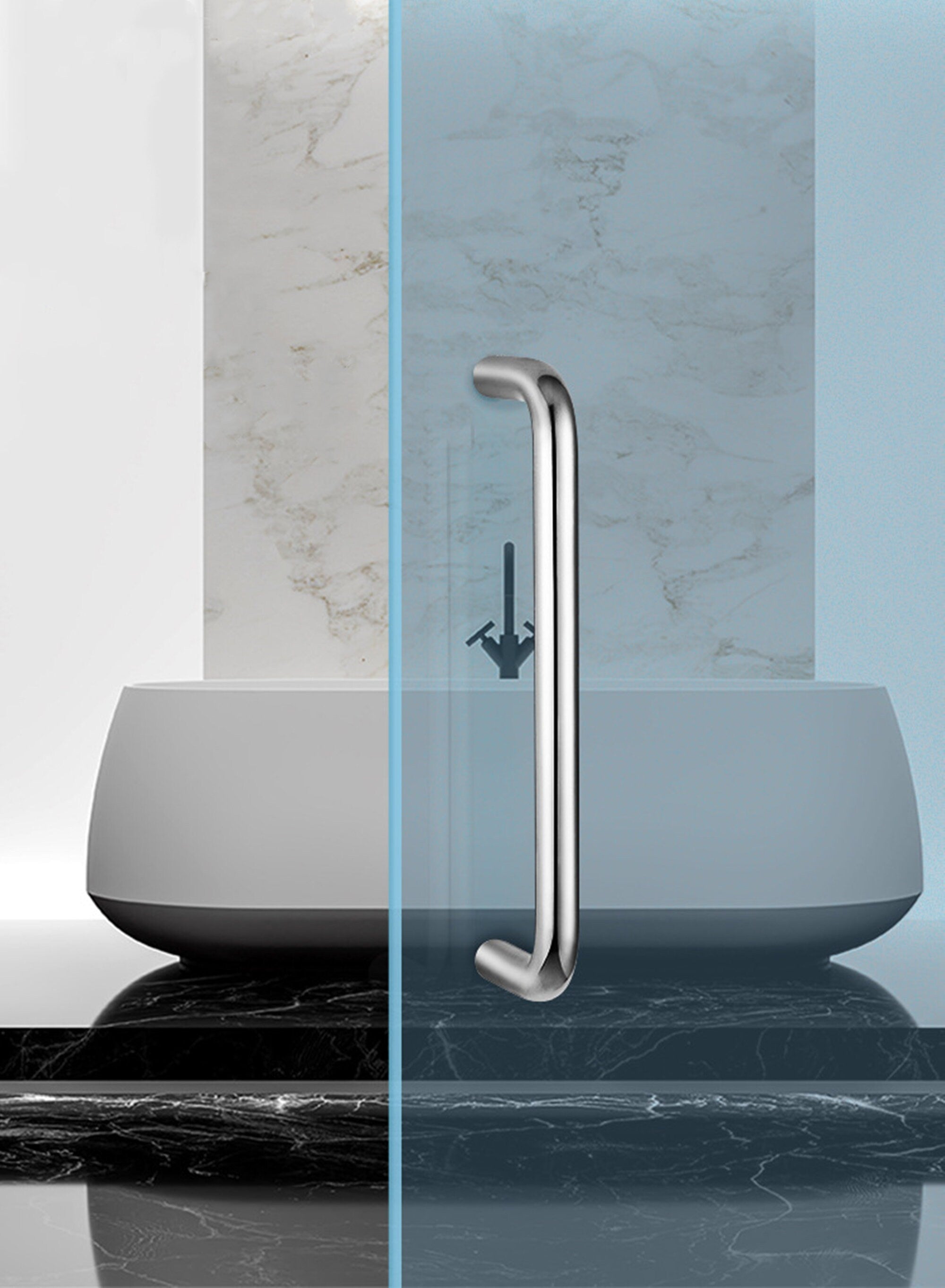 Modern Brushed Nickel Drawer Pulls Kitchen Cabinet Handles - Arch Cabinet Pulls Series - Hole Centers(3.75"/96mm , 5"/128mm, 6.25"/160mm)