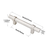 3"(76mm) Hole Center Cabinet Handles Pulls for Kitchen Stainless Steel Brushed Nickel Drawer Pulls ( 5" Length ）