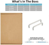 Modern Brushed Nickel Drawer Pulls Kitchen Cabinet Handles - Arch Cabinet Pulls Series - Hole Centers(3.75"/96mm , 5"/128mm, 6.25"/160mm)