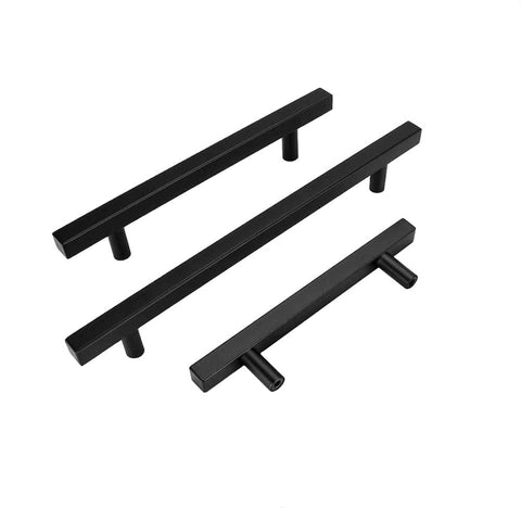 Matte Black Cabinet Pulls Cabinet Hardware Handles - Stainless Steel Cabinet Handles - Hole Centers(4.5"，5"，6.25")