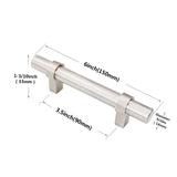 3-1/2"(90mm) Hole Center Cabinet Handles Pulls for Kitchen Stainless Steel Brushed Nickel Drawer Pulls ( 6" Length ）
