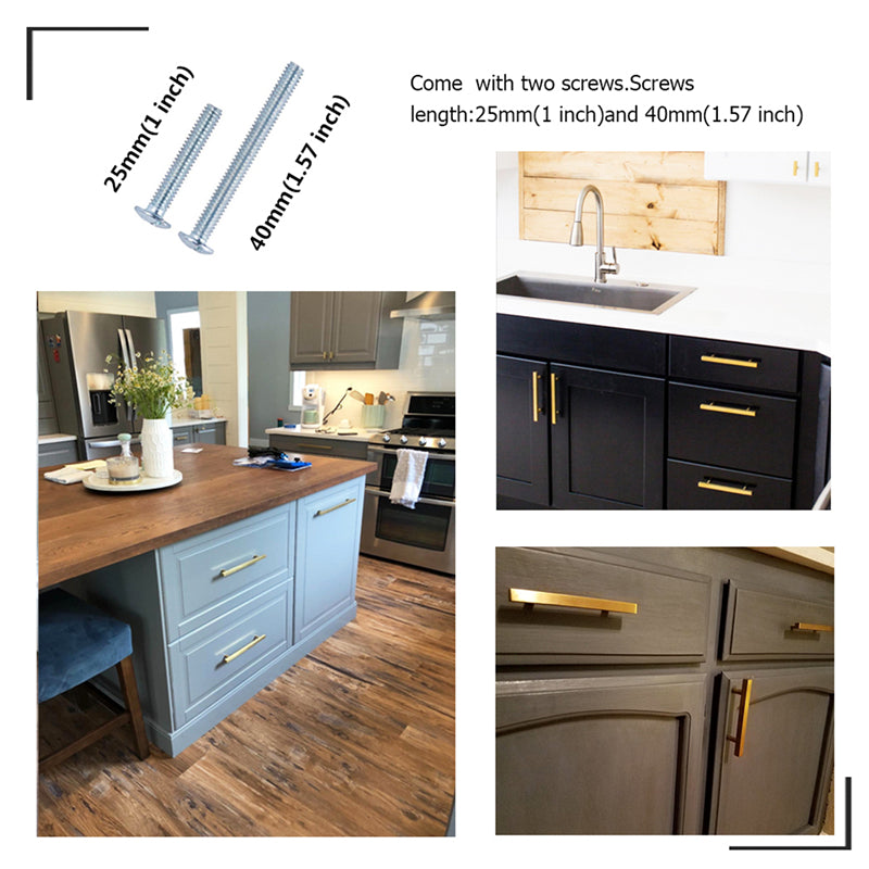 2 Inch Brass Cabinet Knobs Gold Drawer Knobs