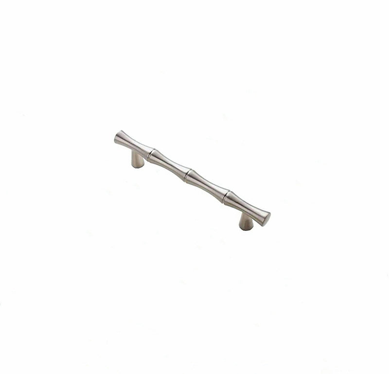 100 Pack 3.75 inch(C-C) Bamboo Shape Cabinet Handles (3.75"/96mm，Brushed Nickel)